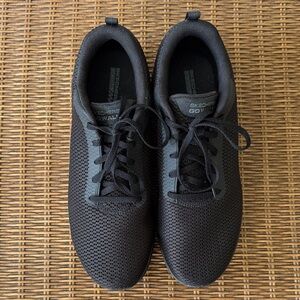 Skechers Women’s Black GOWalk Perforated Lace-Up Sneakers